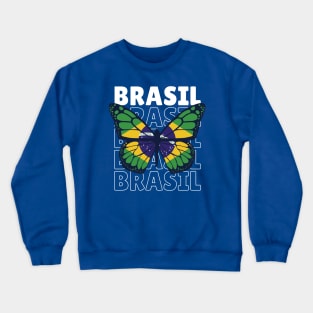 I Love Brazil // Brazil Flag // Brazilian Pride Crewneck Sweatshirt